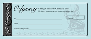 Odyssey Writing Workshops Charitable Trust Gift Certificate